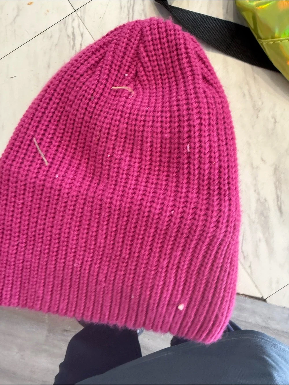 Kids Magenta Knit Beanie - Unbranded